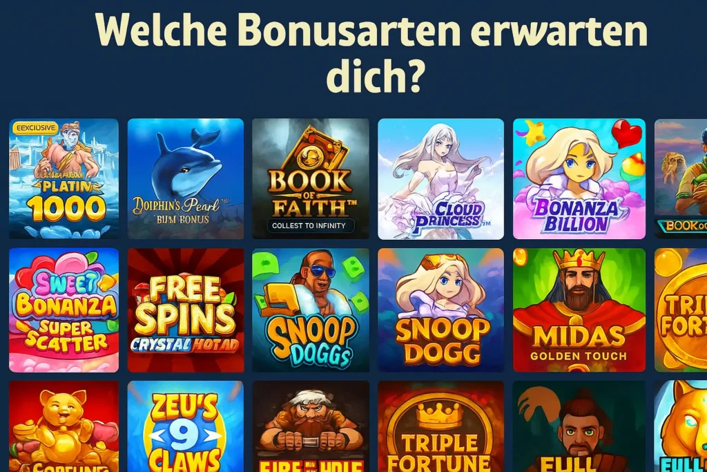 Welche Bonusarten erwarten dich - PlatinCasino 